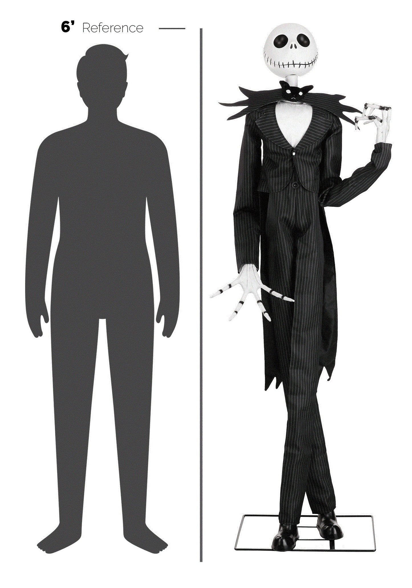 6FT Animated Jack Skellington Halloween Prop - Ghostlywood