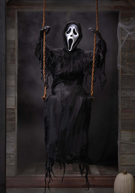 5FT Ghost Face Swinging Halloween Prop - Ghostlywood