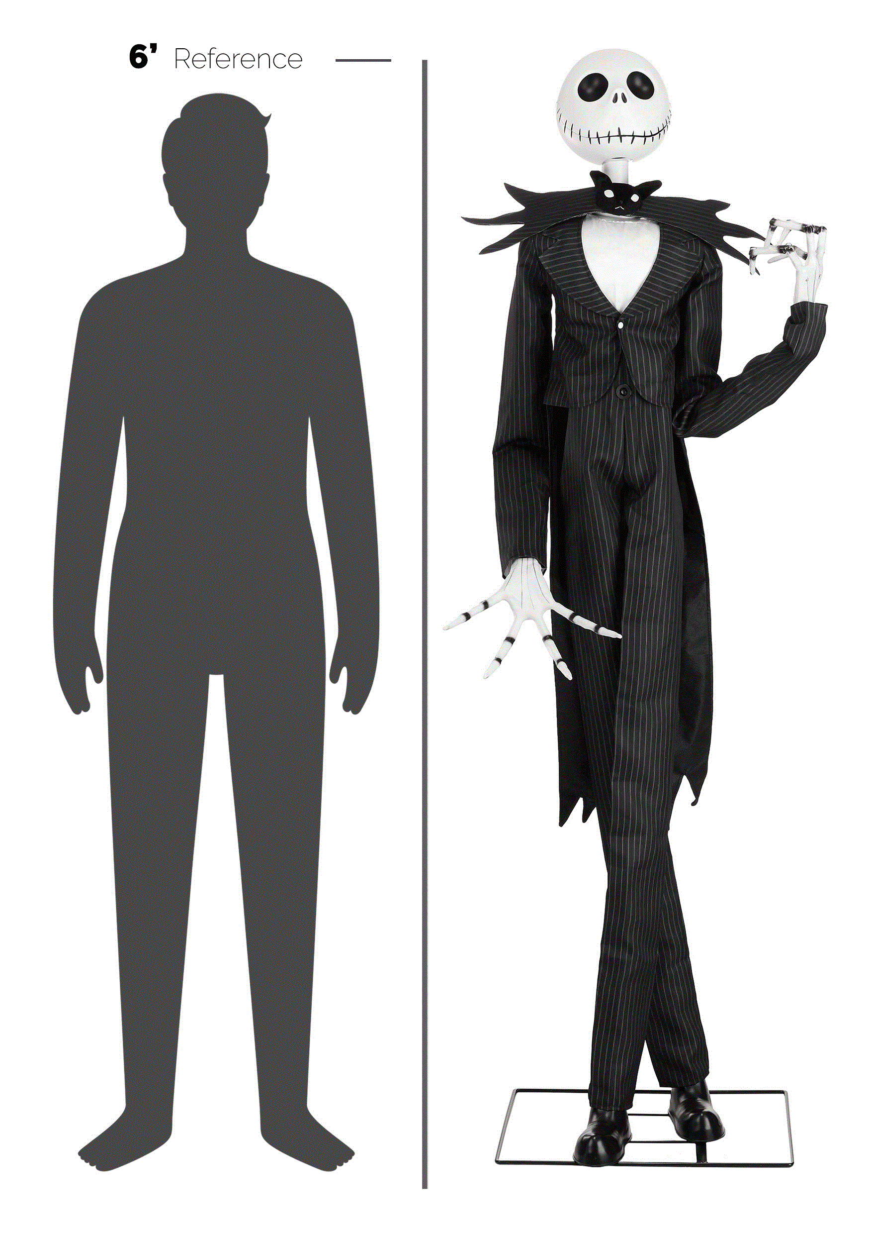 6FT Animated Jack Skellington Halloween Prop - Ghostlywood